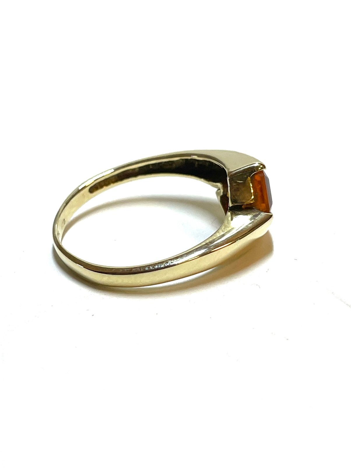 14k gouden ring met een citrien, Sieraden, Tassen en Uiterlijk, Ringen, 18 tot 19, -, -, Ophalen of Verzenden