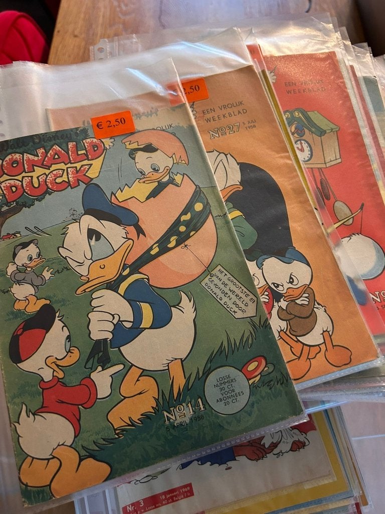 Diverse zeer oude Donald Ducks (1954-1969), Boeken, Meerdere stripboeken, Ophalen of Verzenden, Gelezen