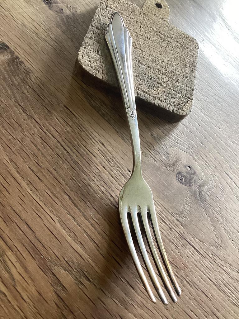 Verzilverde vork, Antiek en Kunst, Ophalen of Verzenden