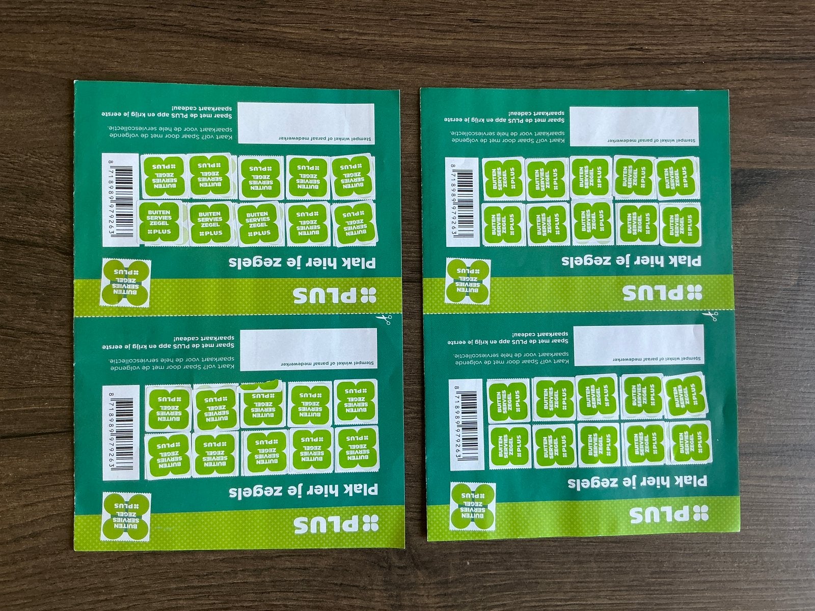 4 krt Mepal Buitenservies - Plus zegels - € 0,10 pkrt (KWF), Ophalen of Verzenden, Winkel, Super of Benzinepomp, Volle spaarkaart