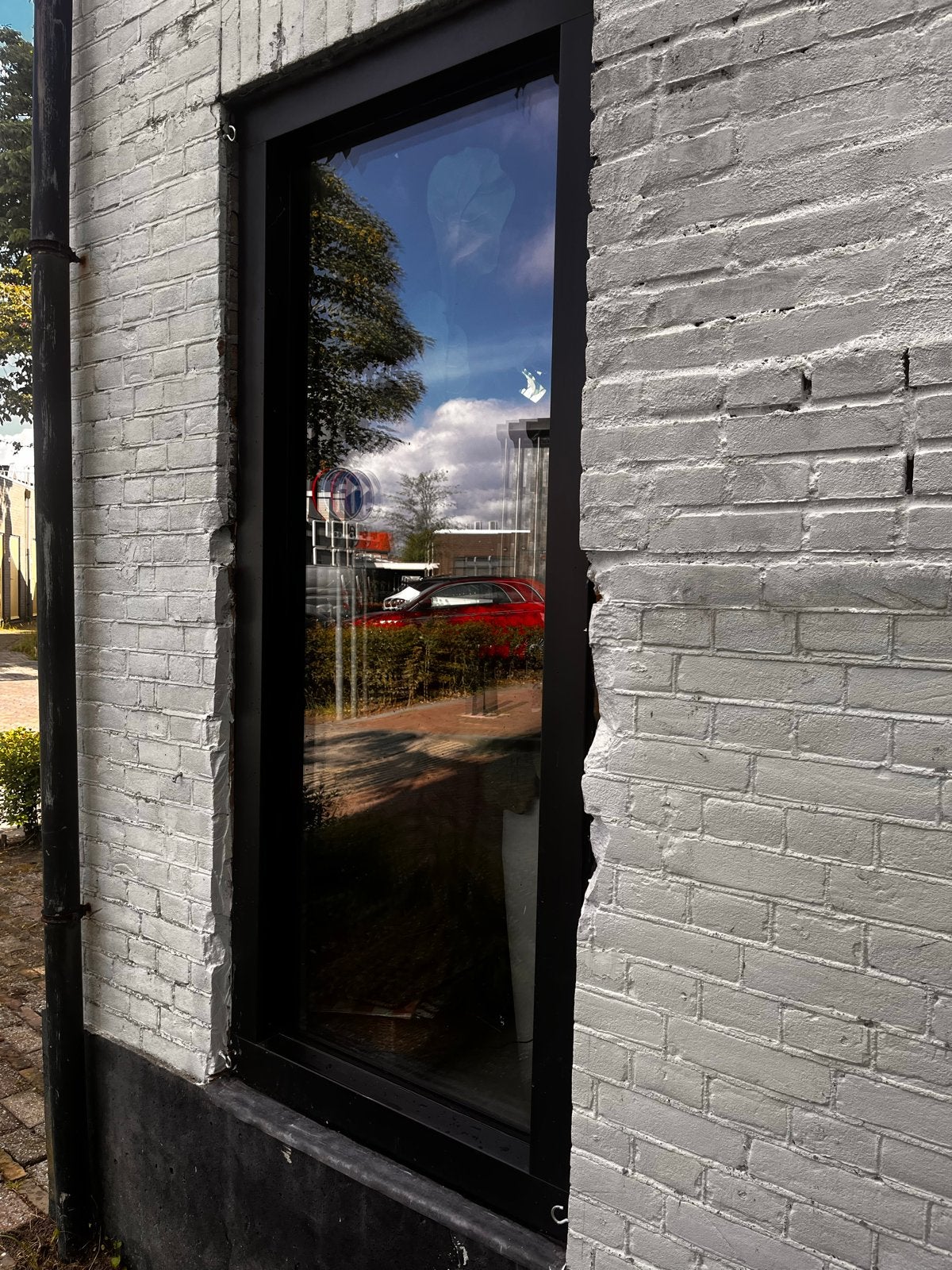 Nieuw Aluminium Kozijn HR+++ Glas RAL 7021 - 220x80 cm, Ophalen, Gevelraam of Ruit, 80 tot 120 cm, Nieuw