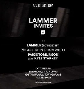 Tickets Audio Obscura ADE x LAMMER Invites 24-10, Twee personen