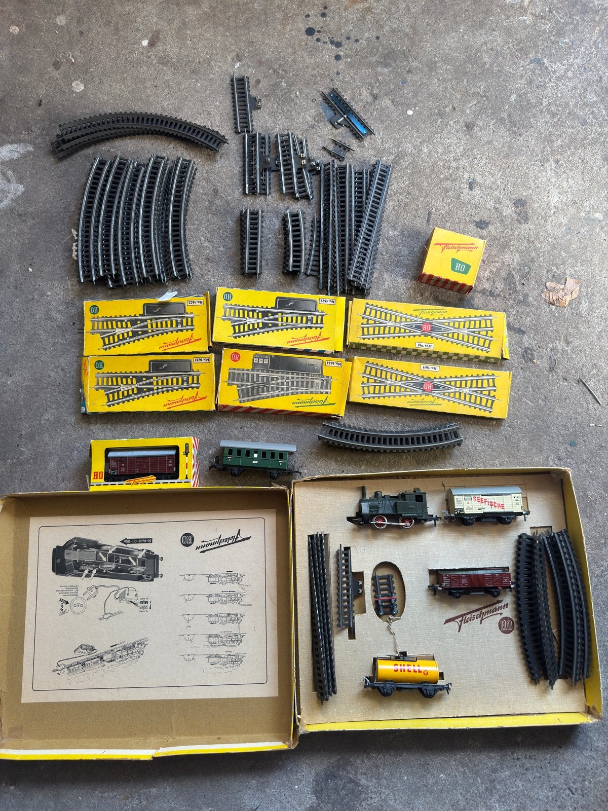 Fleischmann Jaren 60 partij | 1/87 modelspoor H0, Ophalen of Verzenden, Analoog, Gebruikt, Treinset