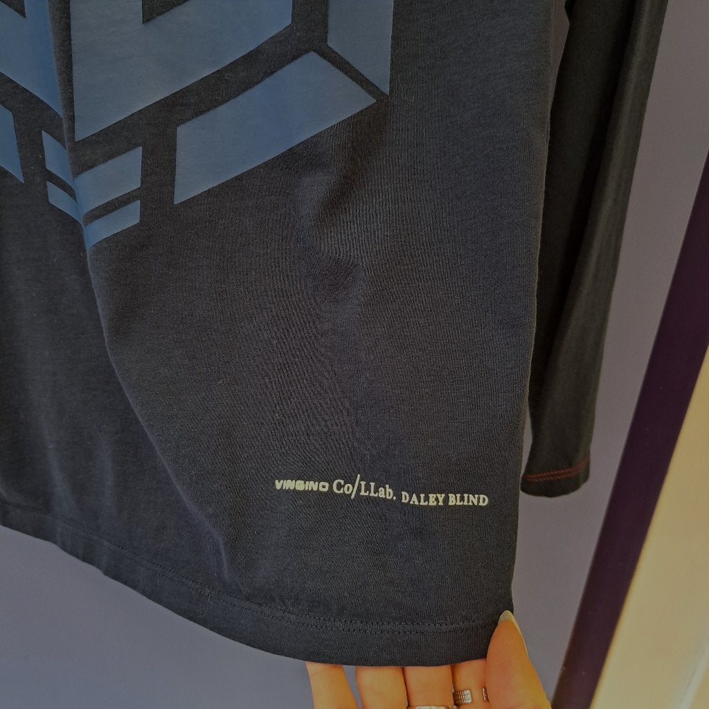 Vingino Daley Blind collab blauwe longsleeve mt 152 47141, Vingino, ., Ophalen of Verzenden, Zo goed als nieuw