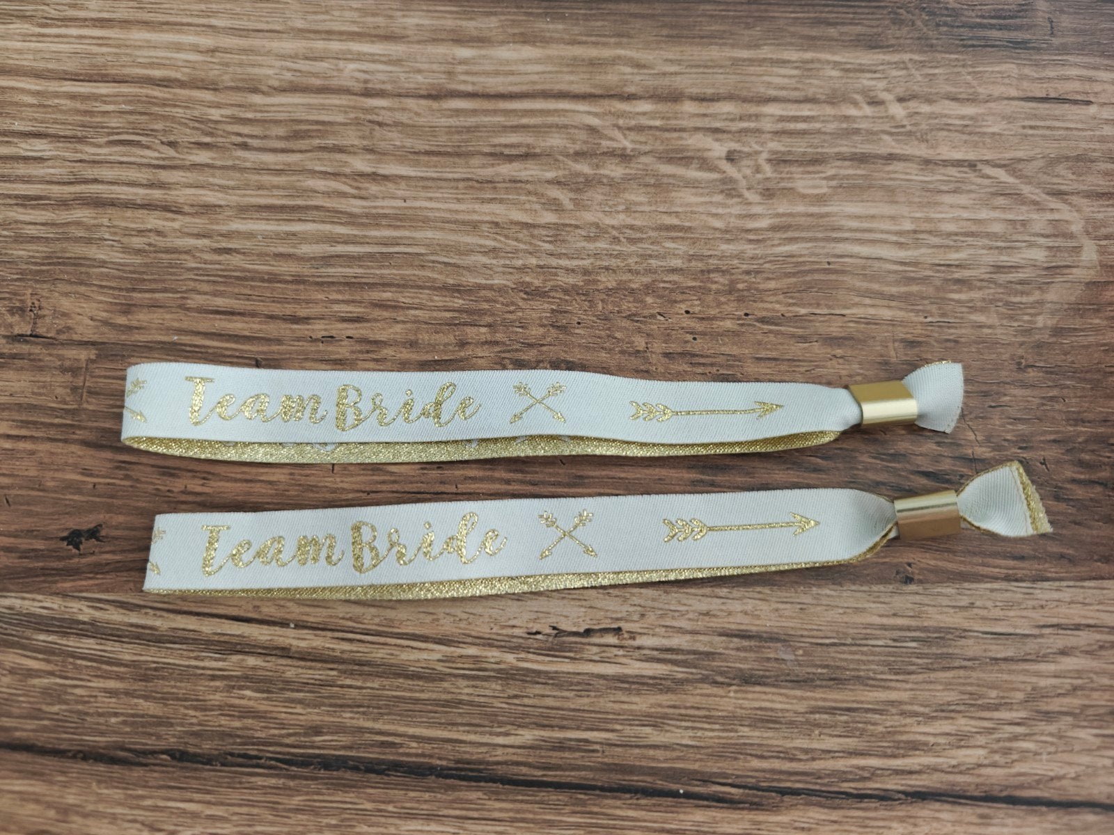 2x Solow Team Bride Armbandjes - Wit met Goud, Ophalen of Verzenden, Nieuw, Wit
