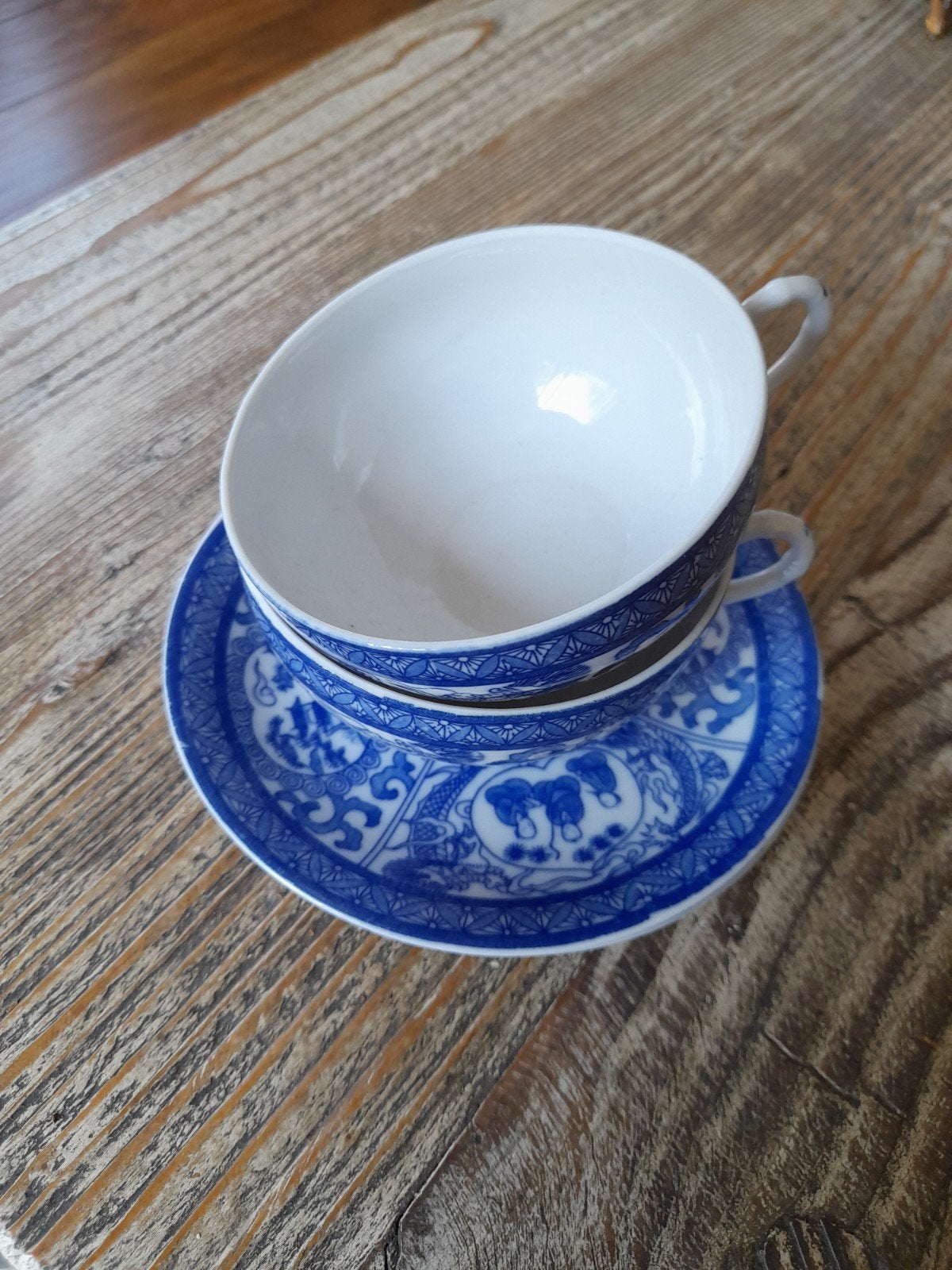 Vintage Chinese porseleinen theekopjes en schotels, Ophalen