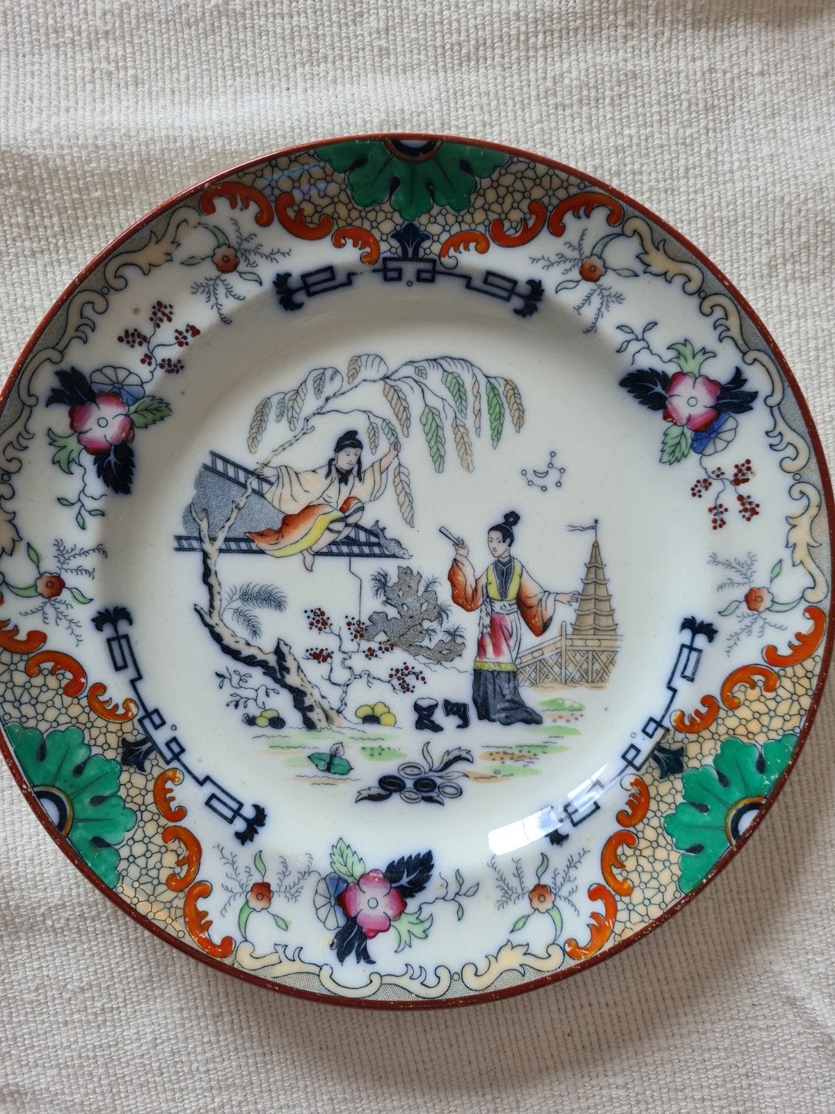 Antiek Petrus Regout Timor bord - Chinees decor, Ophalen