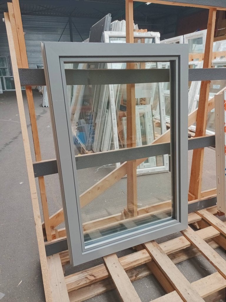 Aluminium draaikiep kozijn b99,5 x h145,5 cm  -2250-