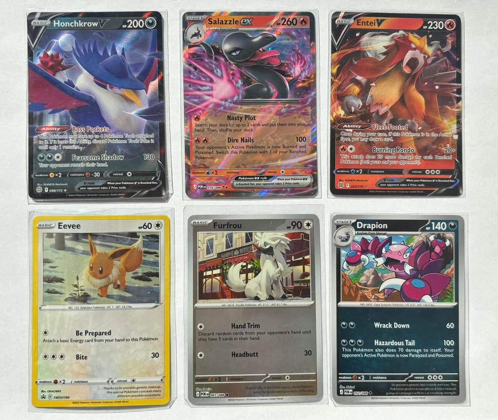 Pokemon kaarten: V&GX set (moderne kaarten), Ophalen of Verzenden, Zo goed als nieuw, Meerdere kaarten