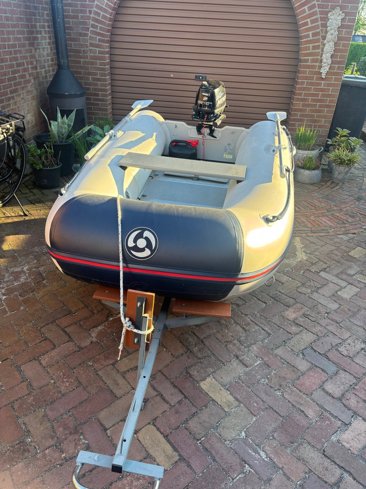 YAM rubberboot met Mercury 5pk 4-takt buitenboordmotor, Ophalen, Gebruikt