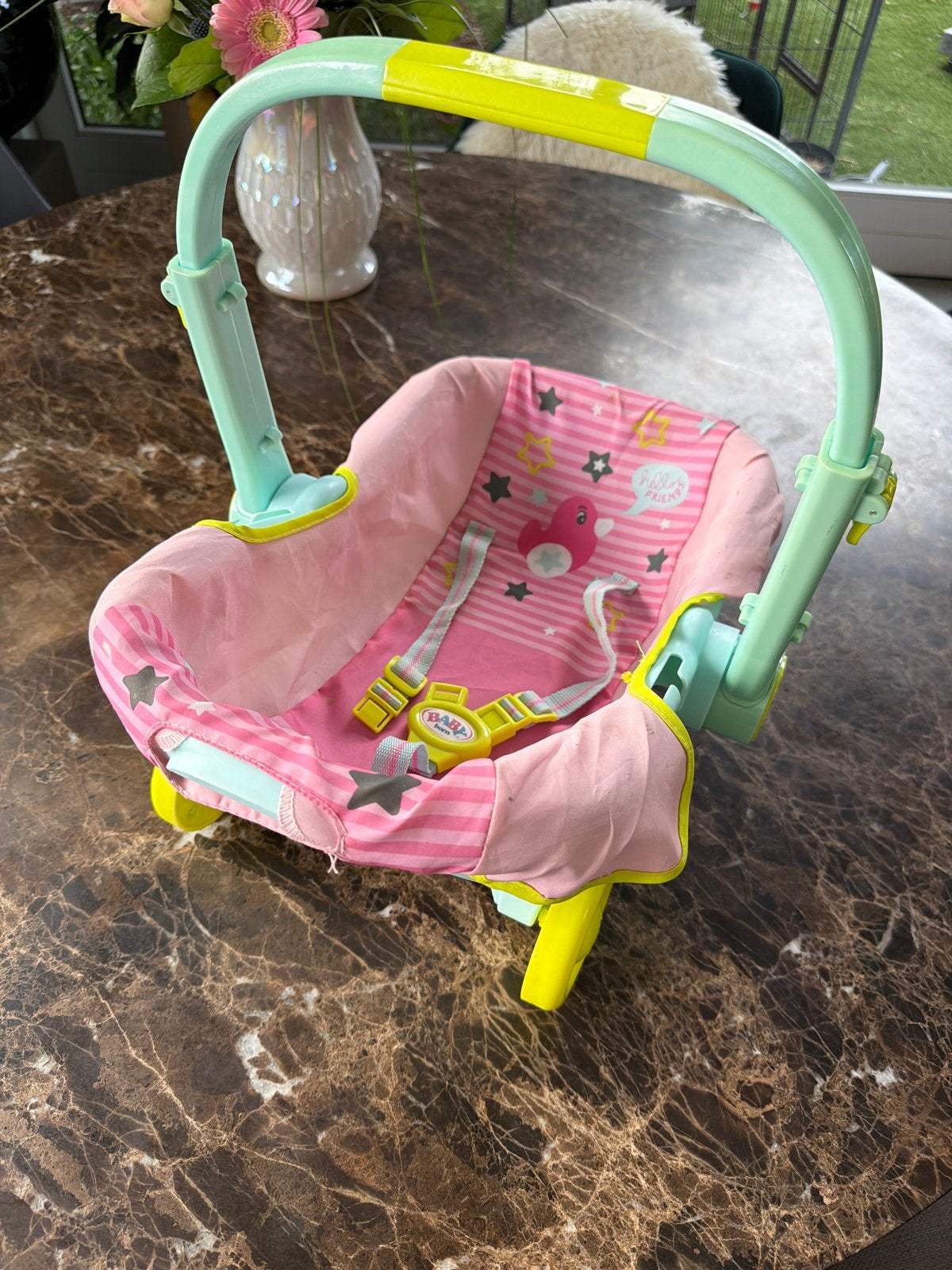 Baby Born draagstoel / autostoel voor pop, Ophalen of Verzenden, Gebruikt, Meisje
