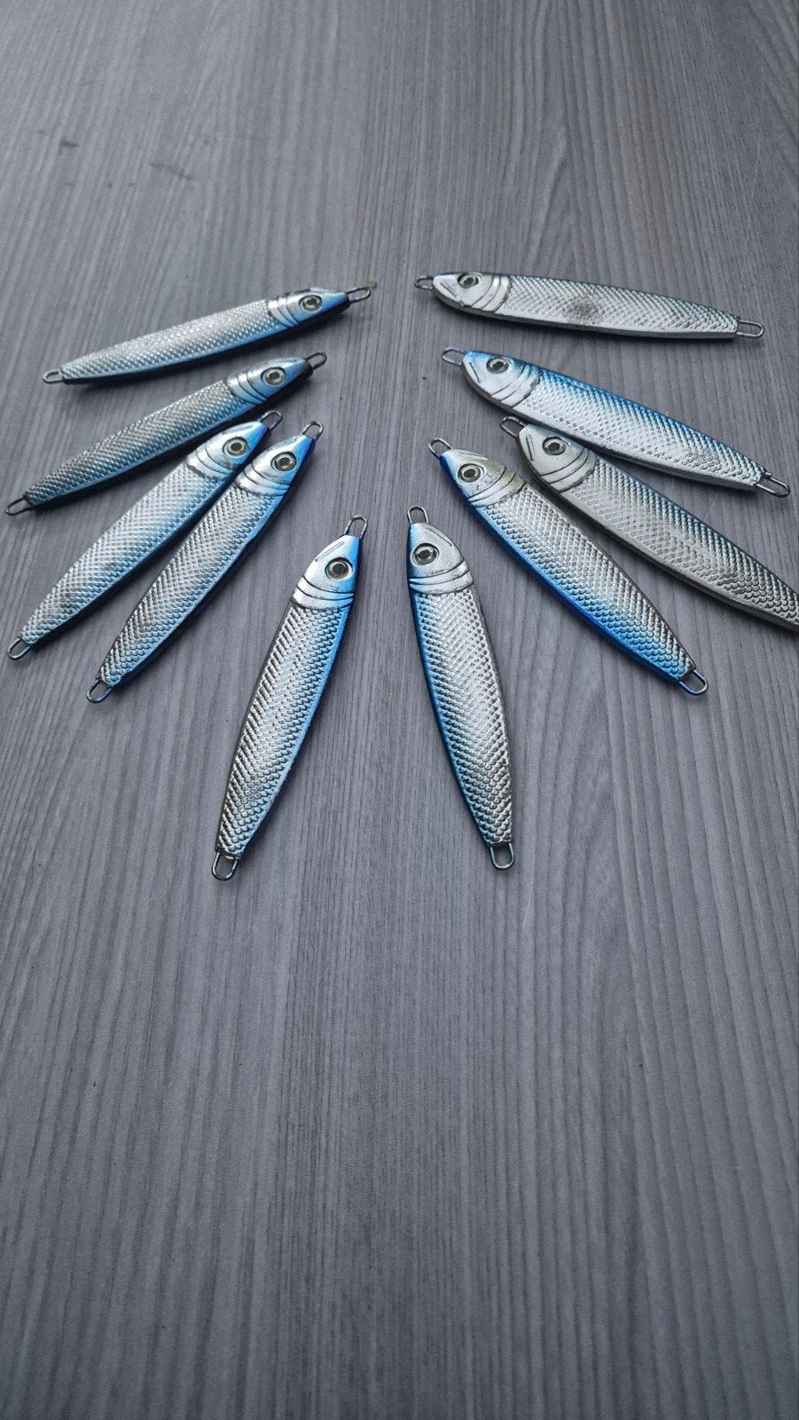 10x Pilkers 100 gram - Zilver/Blauw, Ophalen of Verzenden, Nieuw