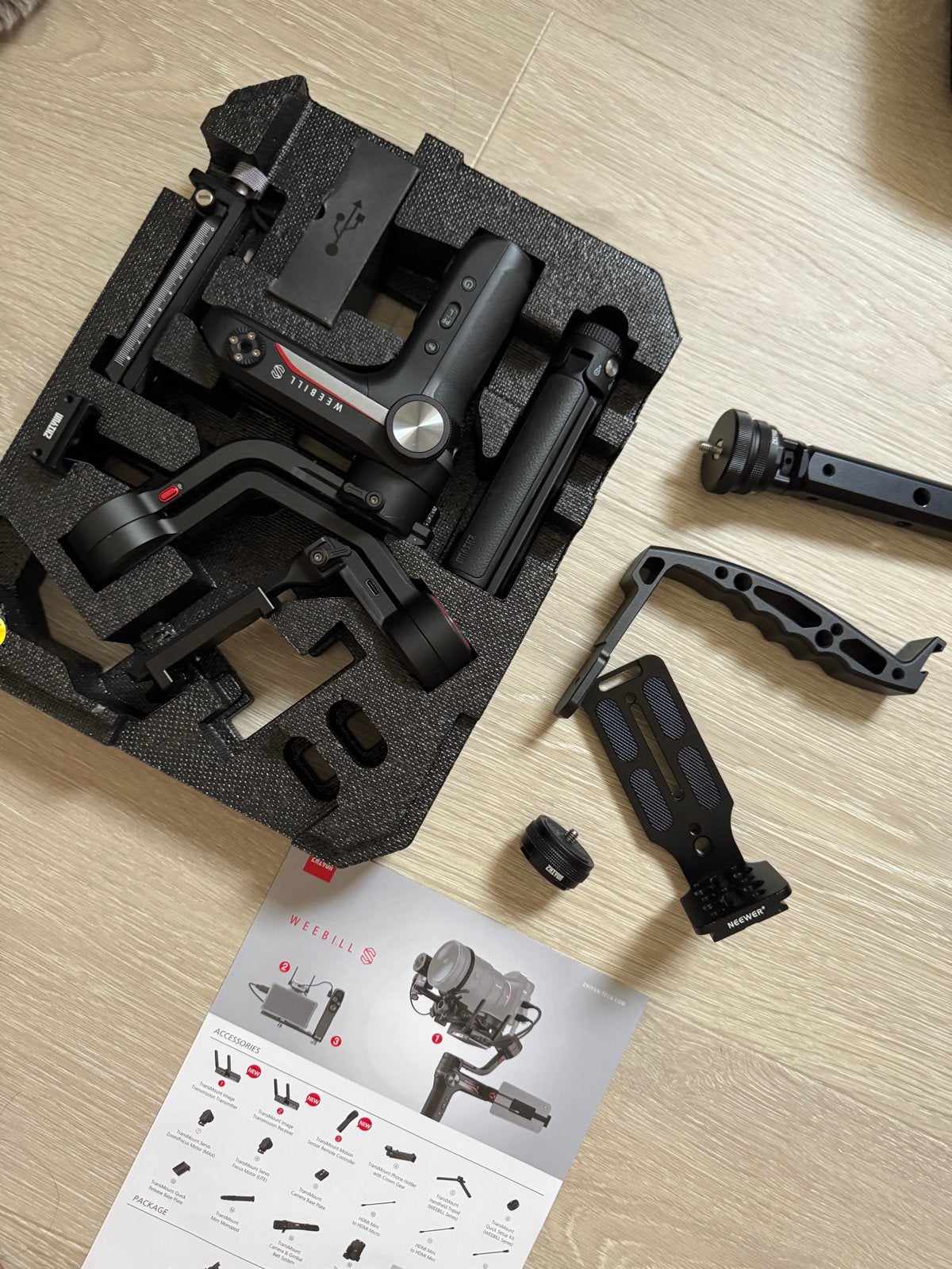 Zhiyun Weebill S Gimbal met extra accessoires, Zhiyun, Gimbal, Ophalen of Verzenden, Zo goed als nieuw