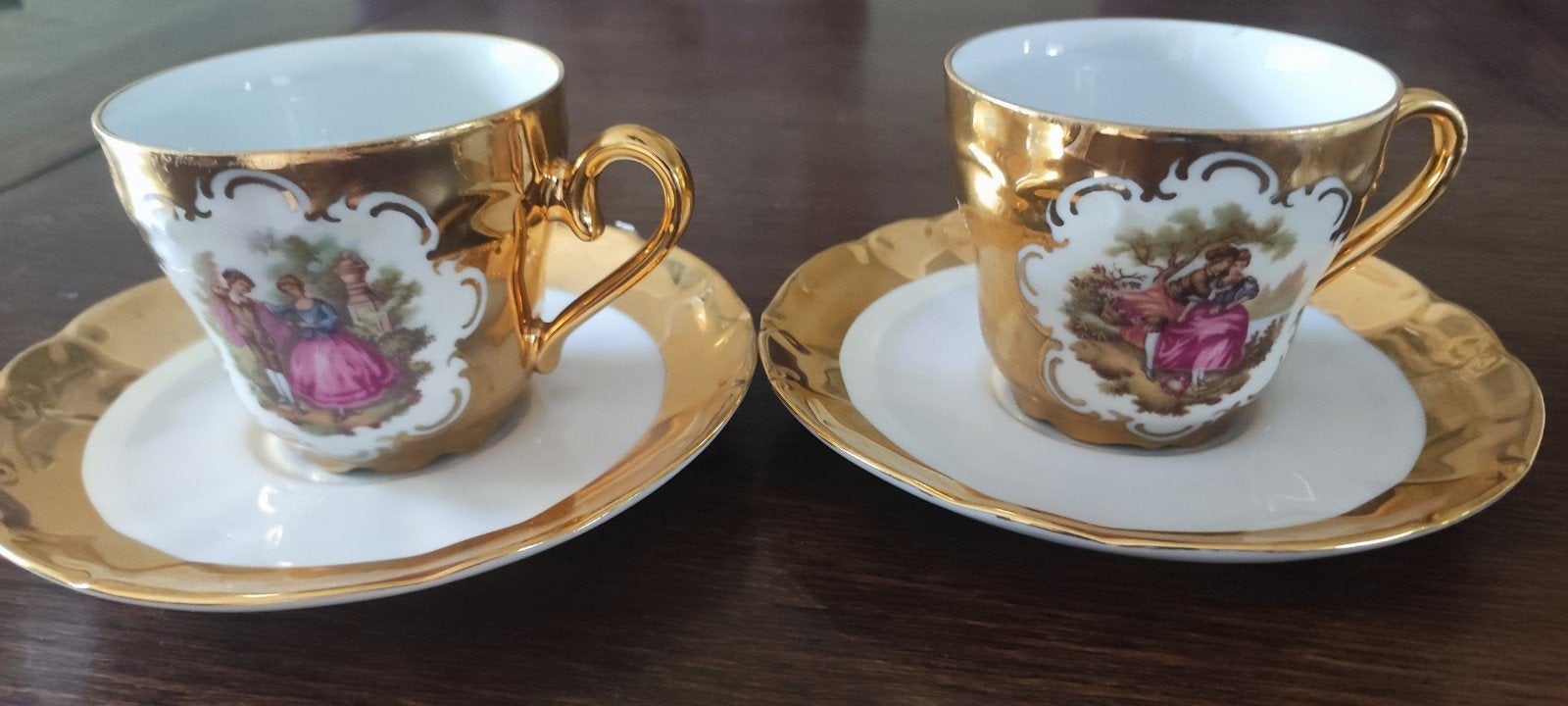 ​Prachtige 7delige Vintage Porselein Set Winterling Bavaria, Verzamelen, Ophalen of Verzenden, Zo goed als nieuw, Porselein, Kop en/of schotel