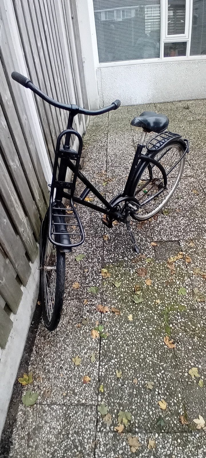 sparta Zwarte damesfiets met voordrager en bagagedrager, Overige merken, Terugtraprem, Ophalen of Verzenden, 53 tot 56 cm
