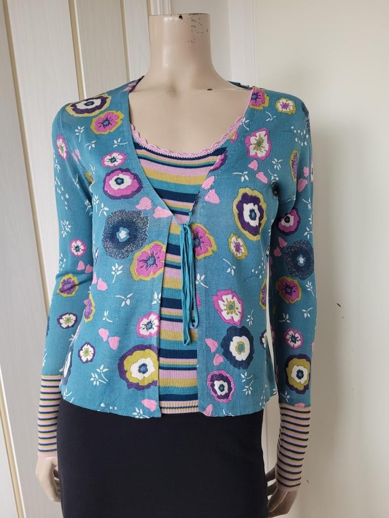 Stefanel top/vest in 1 blauw kleuren maat 38/M, Maat 38/40 (M), Blauw, Ophalen of Verzenden, Zo goed als nieuw