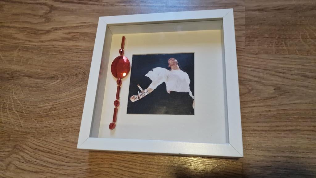 Ketting uit Michael Jackson video in lijst + COA authentiek, Verzenden