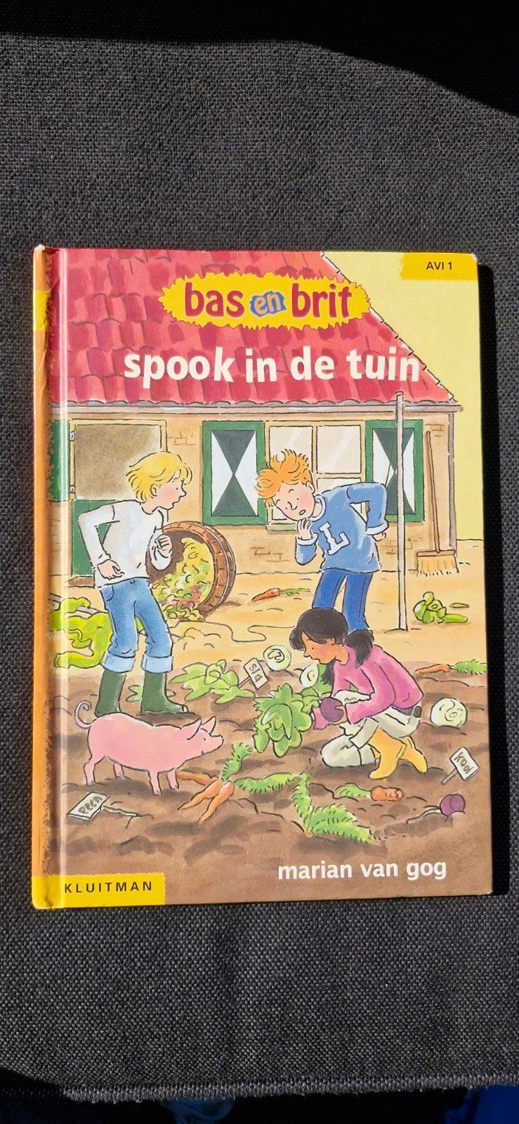 Bas en Brit: Spook in de tuin - AVI 1 kinderboek, Ophalen of Verzenden, Gelezen, Marian van Gog, Fictie algemeen