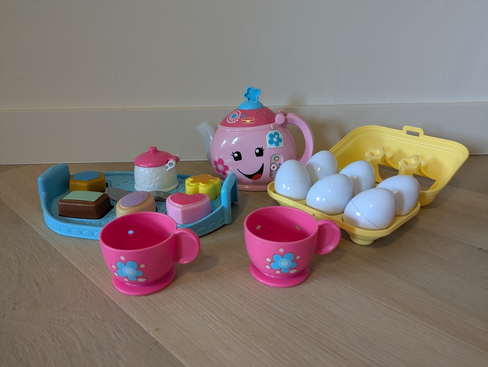 Fisher-Price theeset en eieren voor kinderen, Ophalen of Verzenden, Gebruikt, Jongen of Meisje