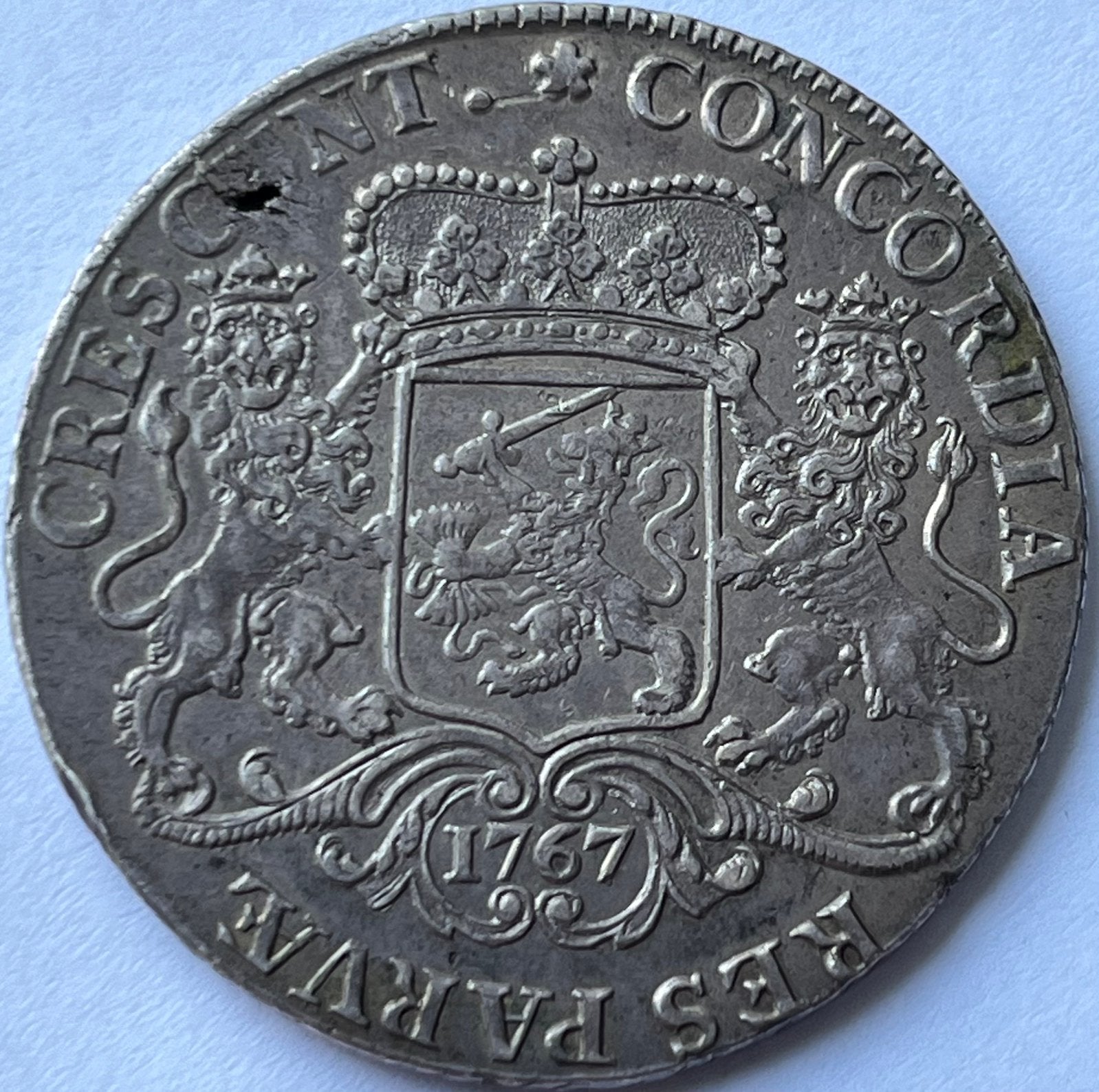 Holland zeldzame en hele mooie zilveren rijder 1767, Vóór koninkrijk, Zilver, Losse munt, Overige waardes