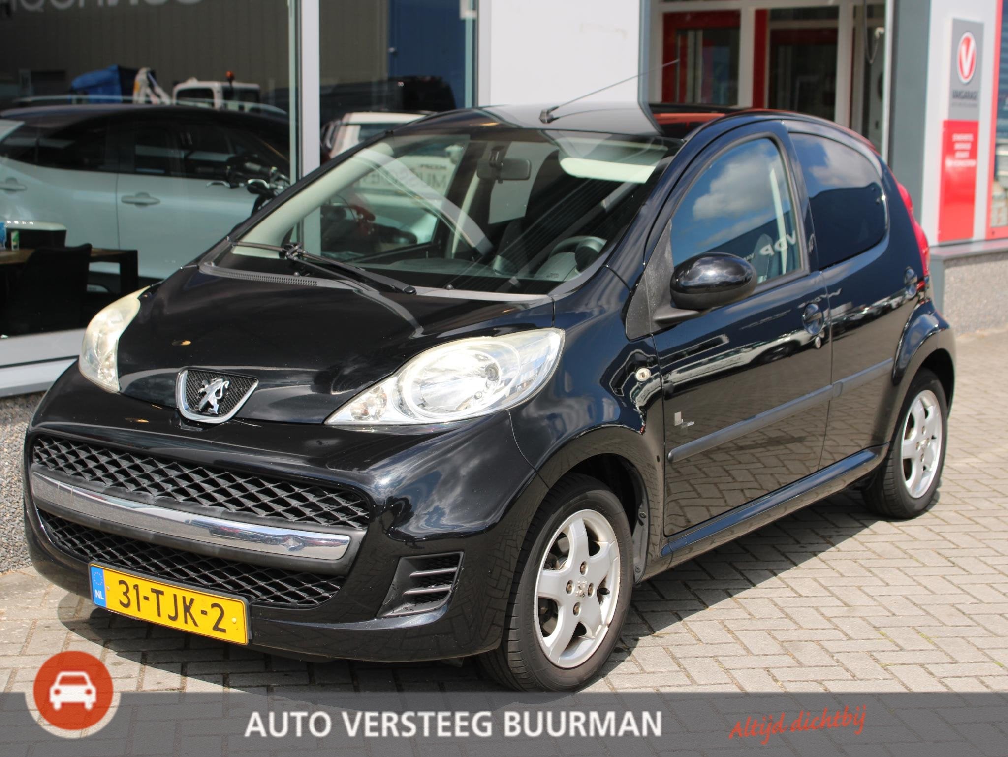 Peugeot 107 1.0-12V Black & Silver Airconditioning Complete, Auto's, Peugeot, Voorwielaandrijving, Euro 5, Zwart, 4 stoelen