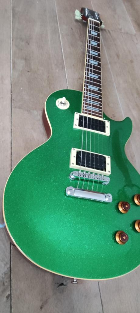 Epiphone Les Paul Standard Limited Edition Green Sparkle, Ophalen, Gebruikt, Solid body, Epiphone