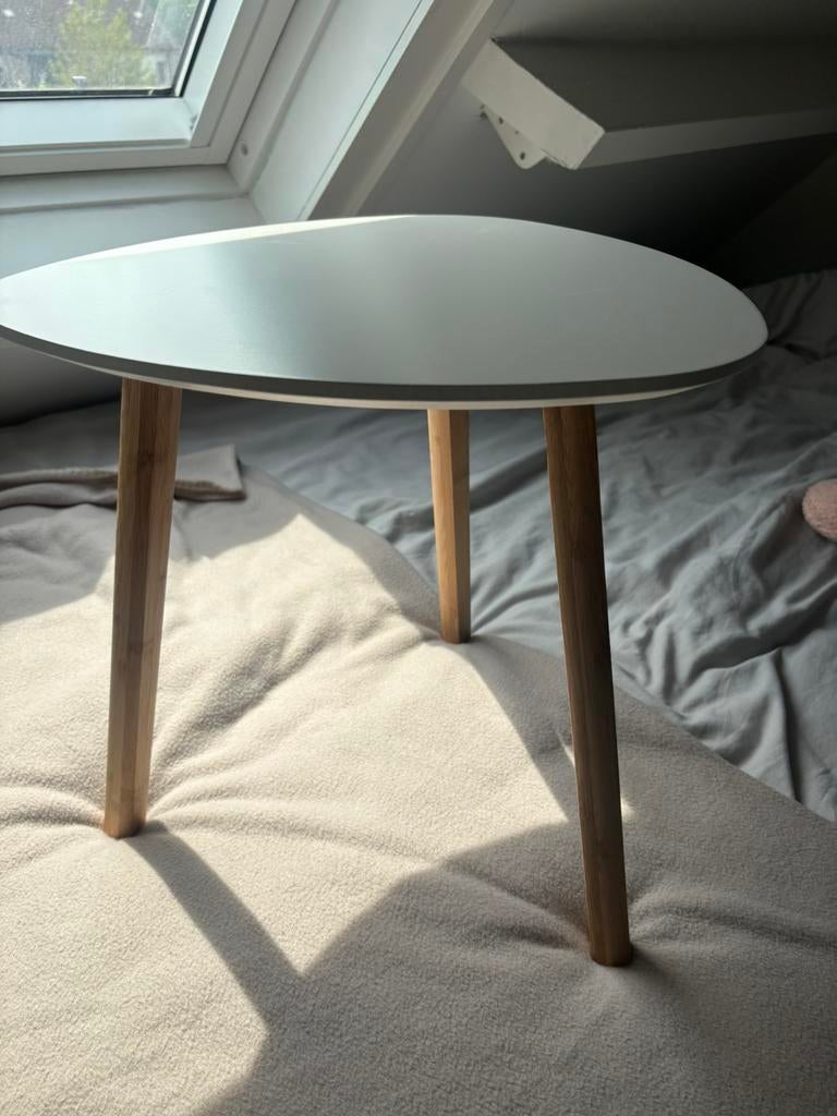 Witte bijzettafeltjes JYSK, Minder dan 55 cm, Zo goed als nieuw, Rechthoekig, Ophalen