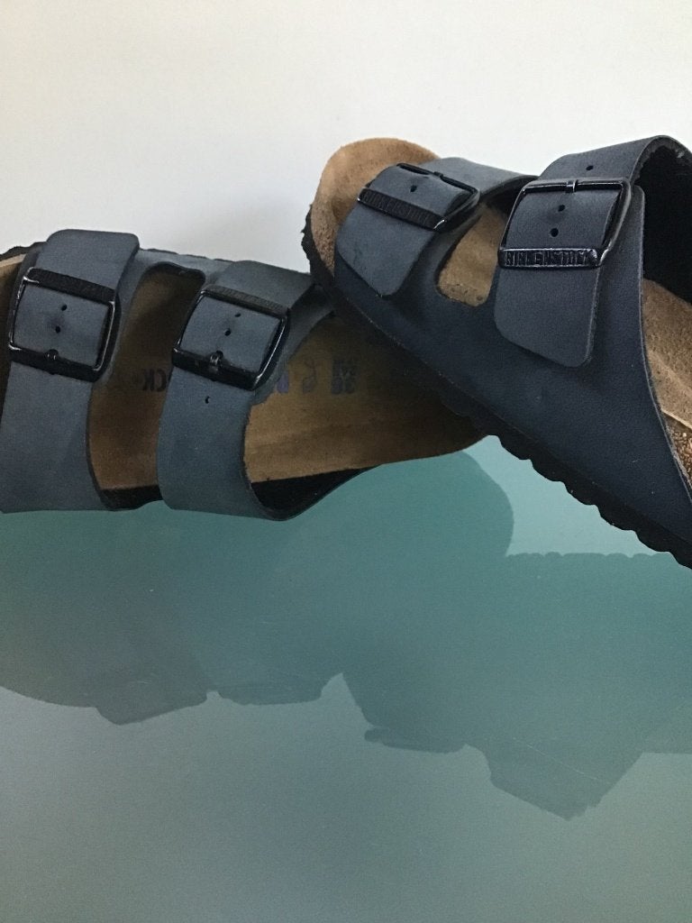 Birkenstock 38 | Arizona blauwe SF | Gratis verzenden, Slippers, Zo goed als nieuw, Birkenstock, Verzenden
