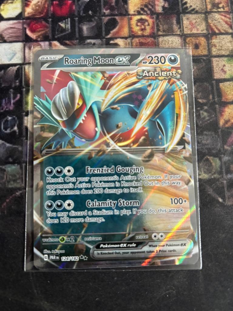 Roaring Moon EX 124/182 - Paradox Rift PAR, Ophalen of Verzenden, Nieuw