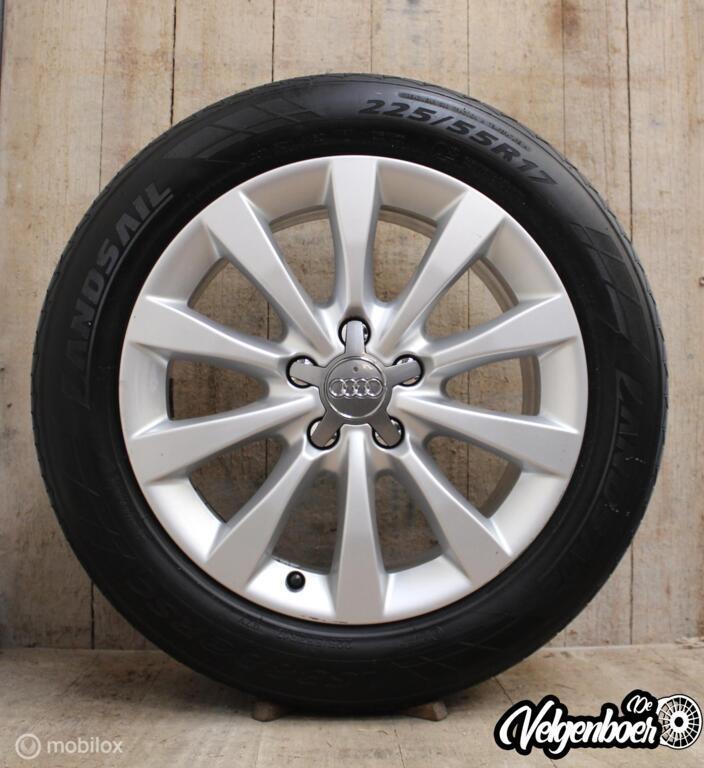 Audi A6 velgen + Runflat zomerbanden | 17 inch, Gebruikt, Banden en Velgen, 17 inch, Ophalen of Verzenden