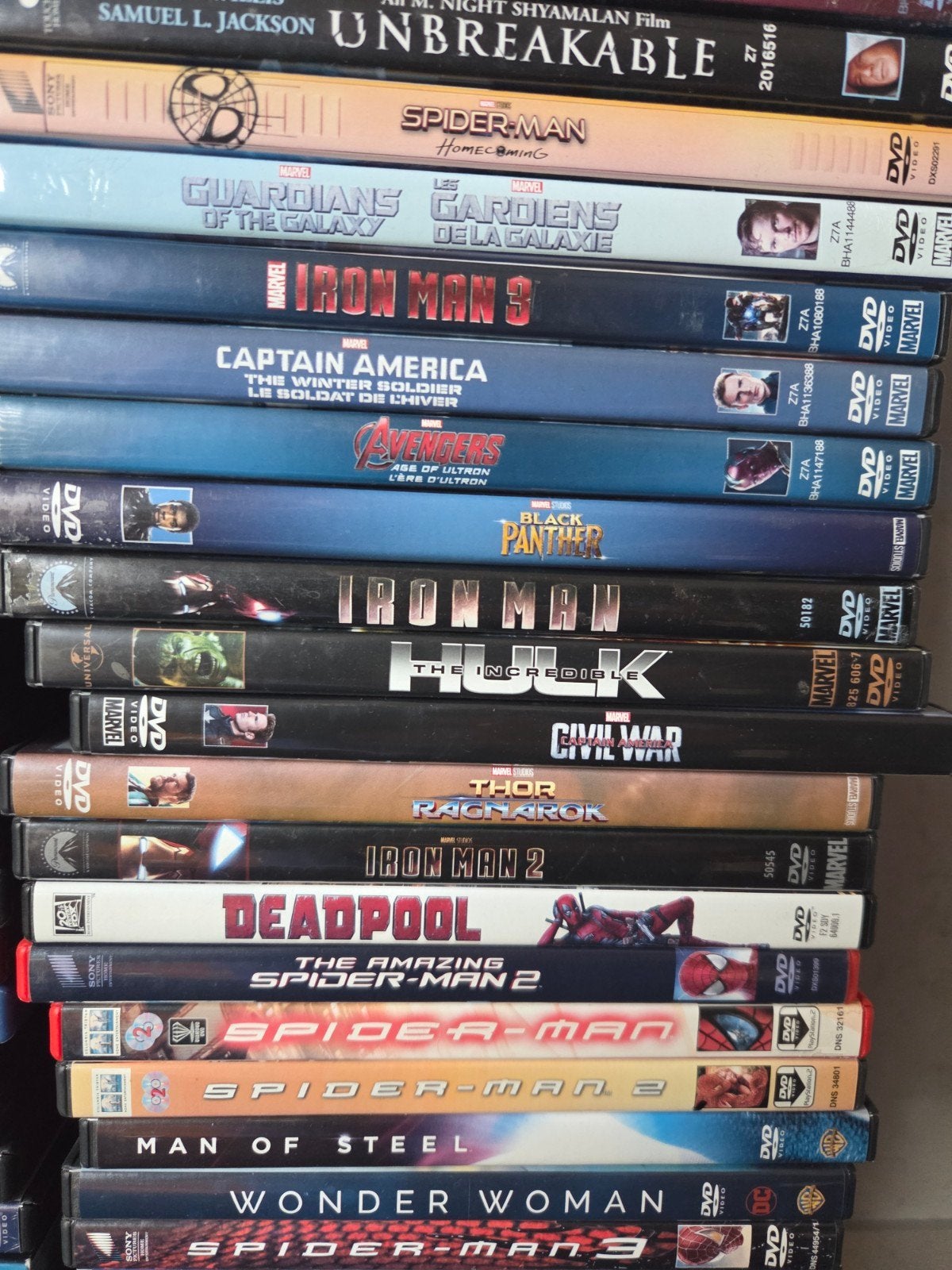 58x dvd's - Veel Marvel + DC, Ophalen of Verzenden, Zo goed als nieuw