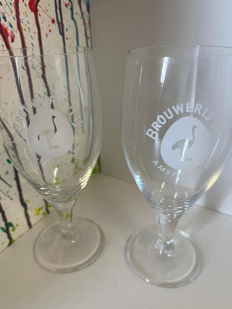 Brouwerij T IJ bierglazen set van 2 glazen, Verzamelen, Biermerken, Ophalen of Verzenden, Nieuw, Glas of Glazen, Overige merken