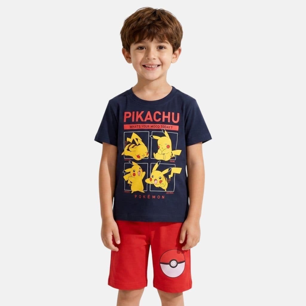 Pokemon Shortama Pikachu BR - Mt 98-104-110-116-128 - Katoen, Nacht- of Onderkleding, Pokemon, Nieuw, Ophalen of Verzenden