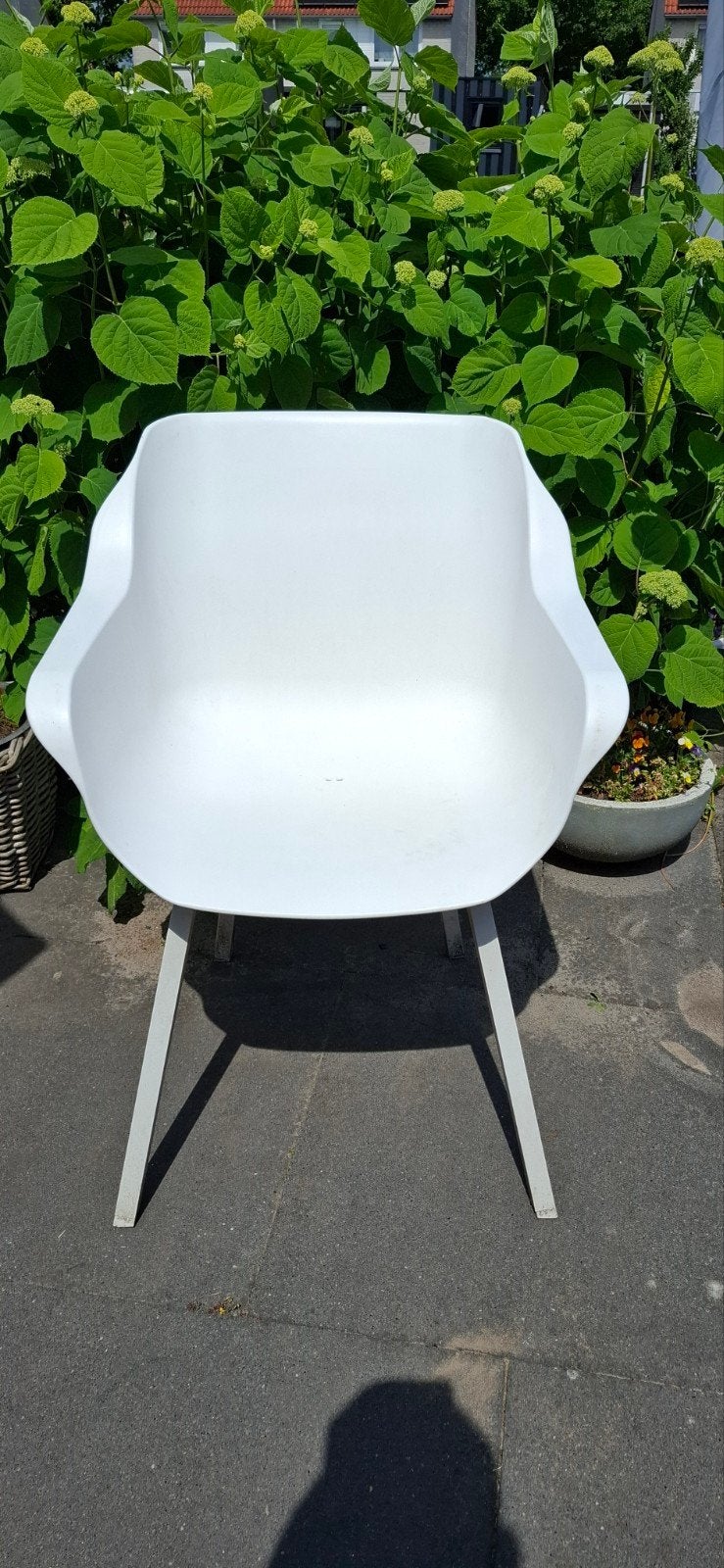 6 Hartman kuipstoelen wit, Huis en Inrichting, Stoelen, Gebruikt, Vijf, Zes of meer stoelen, Kunststof, Metaal, Wit, Ophalen