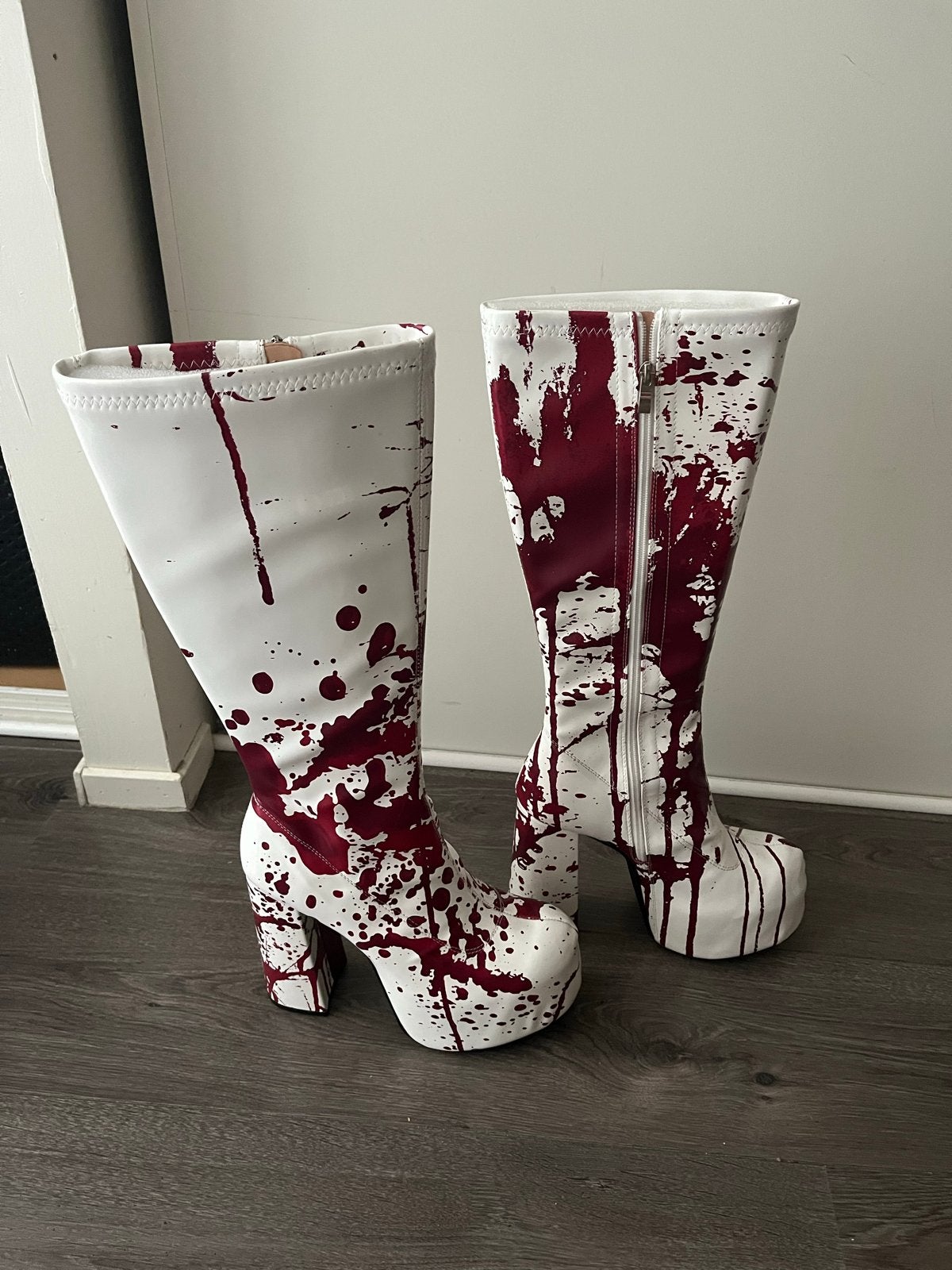 Dolls Kill Platform Laarzen Bloed Halloween Goth Alternative, Kleding | Dames, Schoenen, Wit, Nieuw, Ophalen of Verzenden, Schoenen met hoge hakken