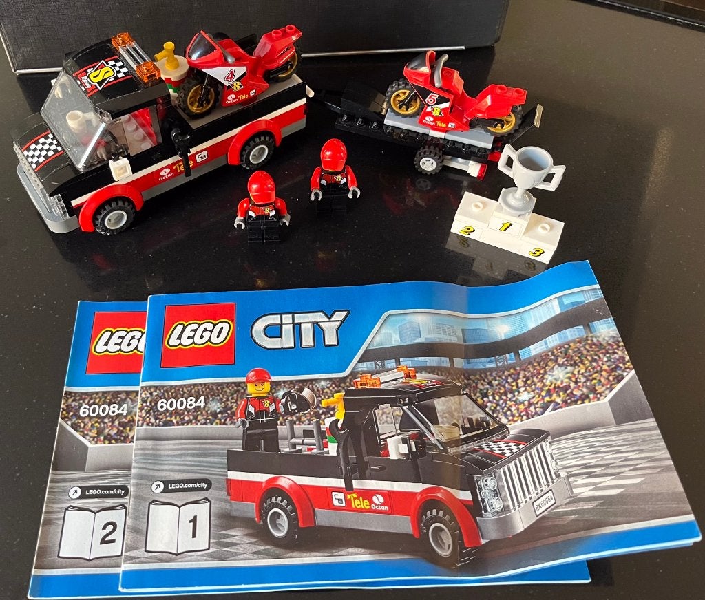 Lego City Racemotor transport - 60084, City, Lego, Inclusief instructies, Ophalen of Verzenden