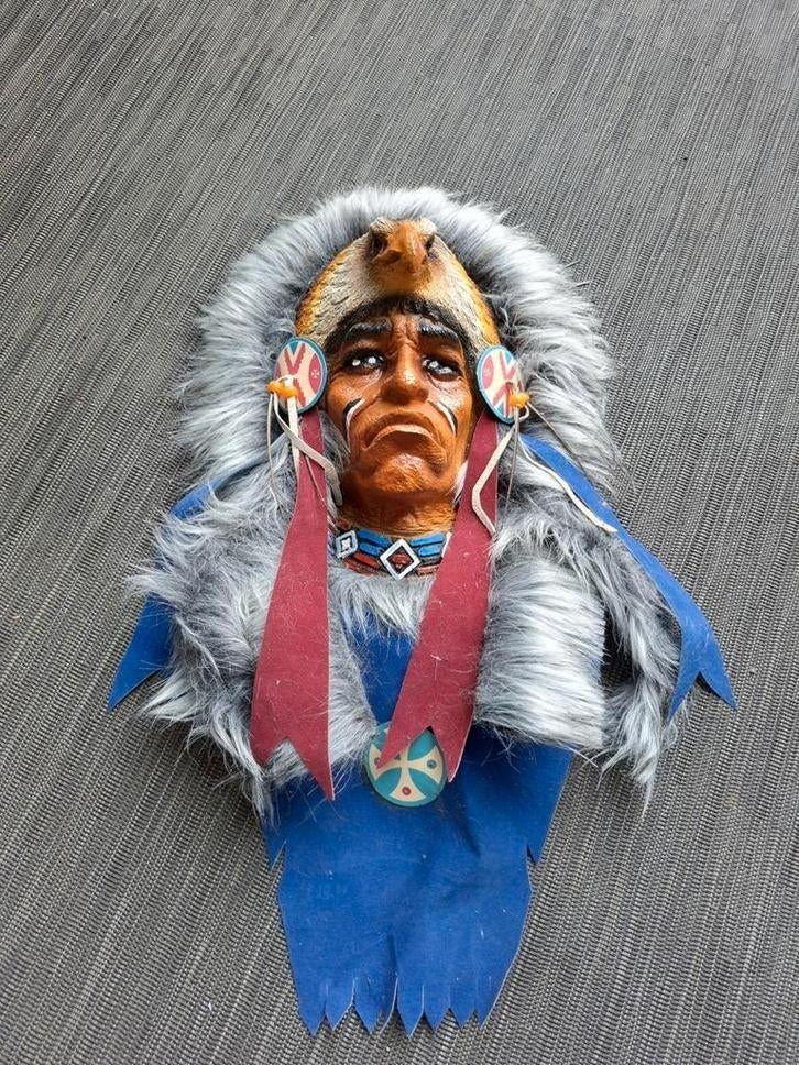 Indiaan hoofd, Ophalen of Verzenden, Mens