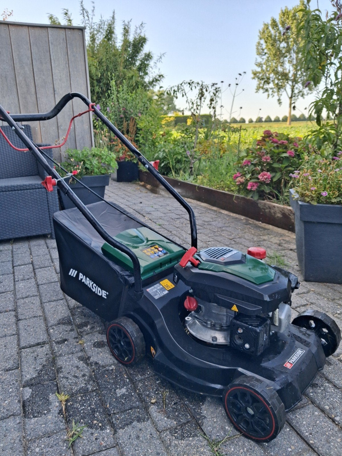 parksite motormaaier prima staat bieden v.a. €100,=, Tuin en Terras, Grasmaaiers, Cirkelmaaier, Gebruikt, Parkside Lidl, Ophalen of Verzenden