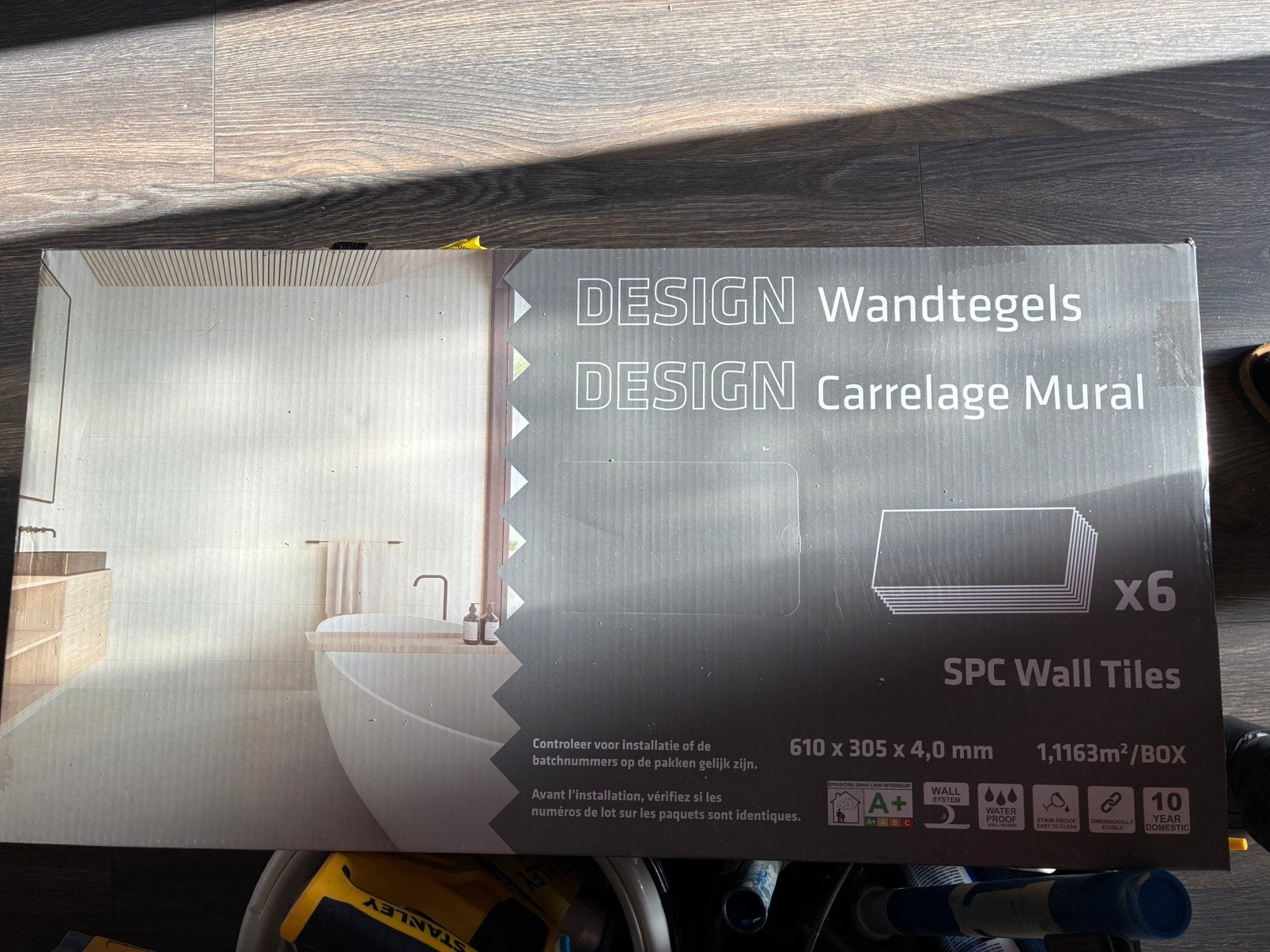 Kunststof wandtegels zand, Doe-het-zelf en Verbouw, Ophalen, Wandtegels, Nieuw, Minder dan 5 m²