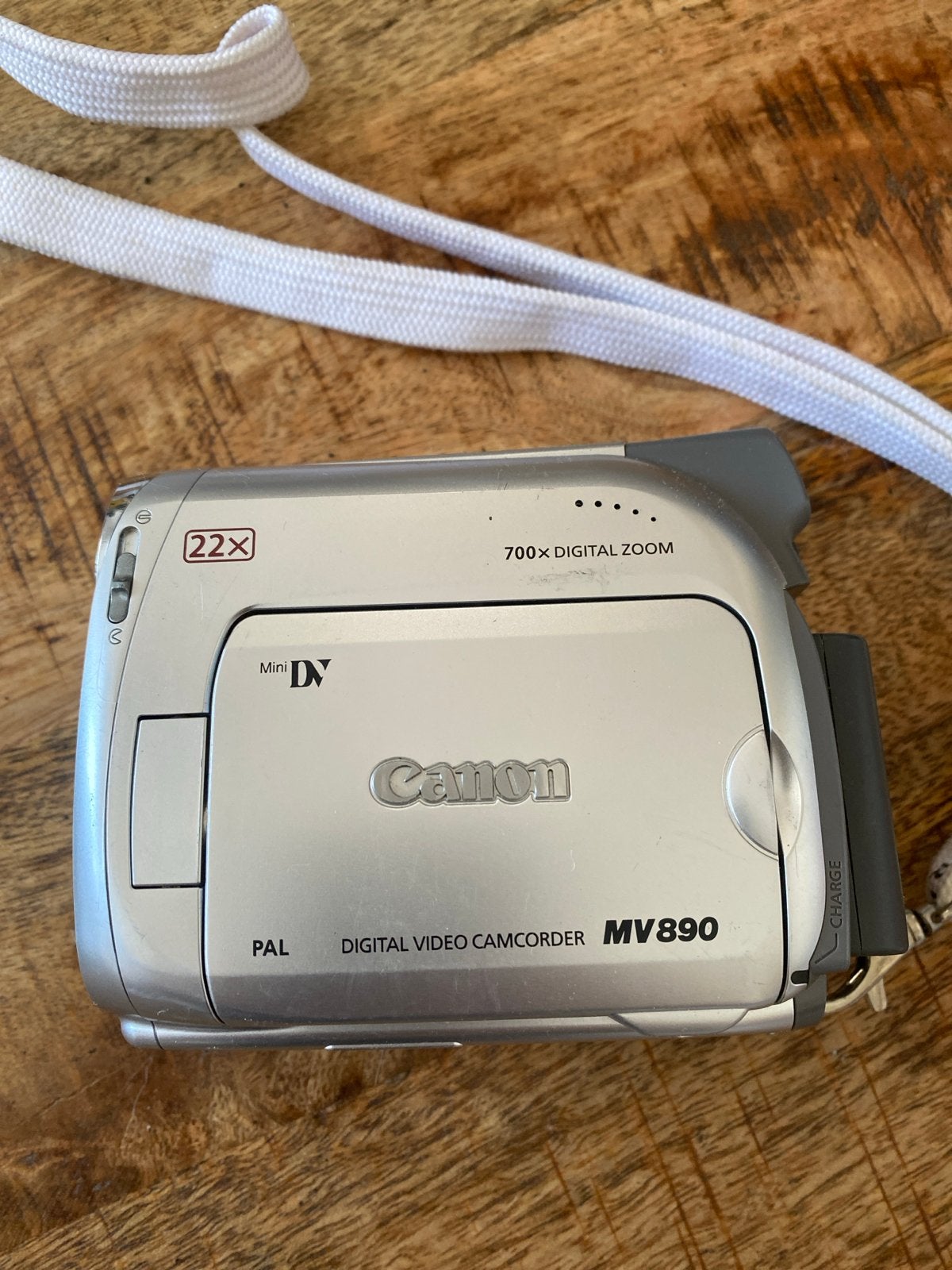 Canon MV890 Mini DV Camcorder - Zilver, 22x optische zoom, Mini dv, Gebruikt, Canon, Ophalen of Verzenden