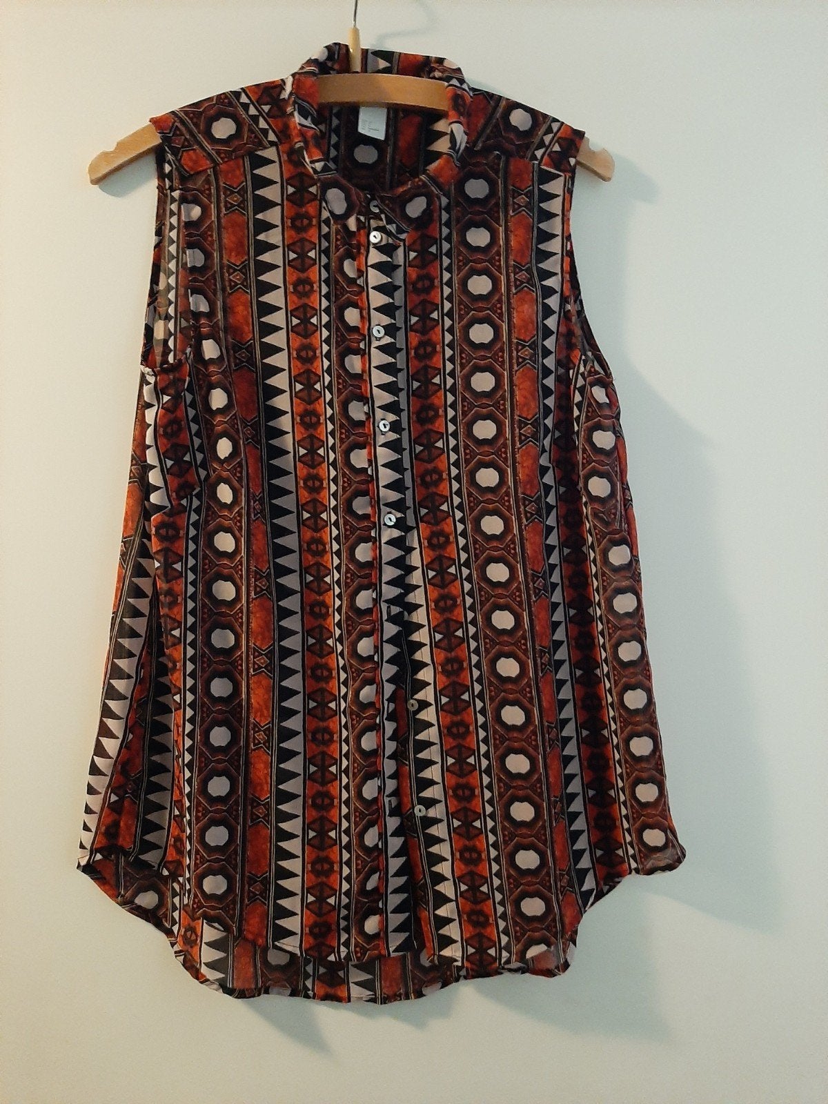 H&M blouse meerkleurig oranje 36, Ophalen of Verzenden, Zo goed als nieuw, Maat 38/40 (M), Oranje