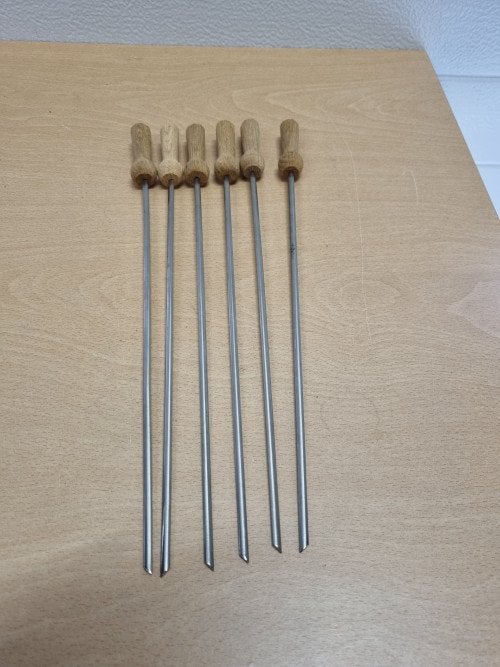 Spies 30 lang met houten handvat 6 stuks, Ophalen of Verzenden, 'T Olde Gre-j, Info@toldegrej.nl, Endepoelstraat 20f Didam