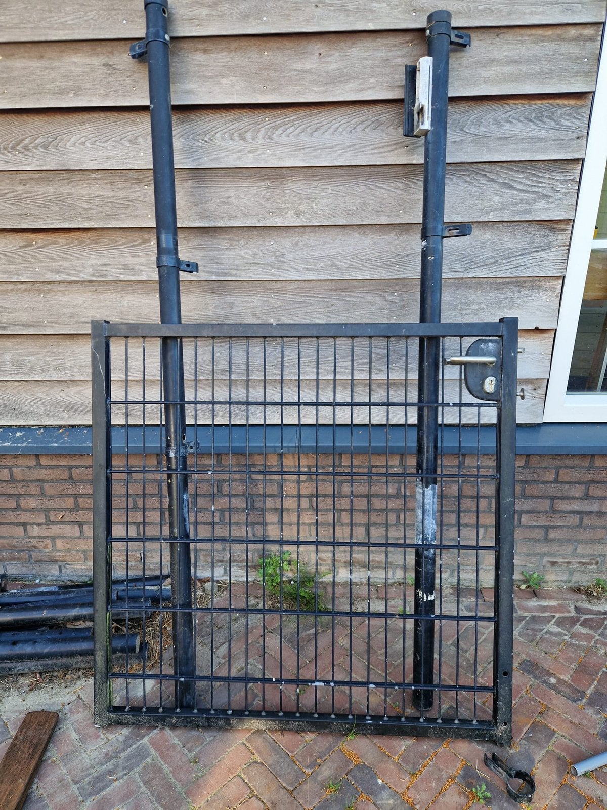 Toegangshekjes, Ophalen, Met poort, Gebruikt, Dubbelstaafmat hekwerk
