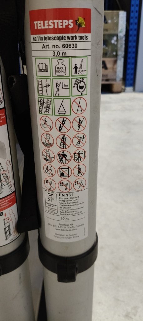 Telescopische Ladder, Doe-het-zelf en Verbouw, Ladders en Trappen, Ophalen, Gebruikt, Ladder, Opvouwbaar of Inschuifbaar