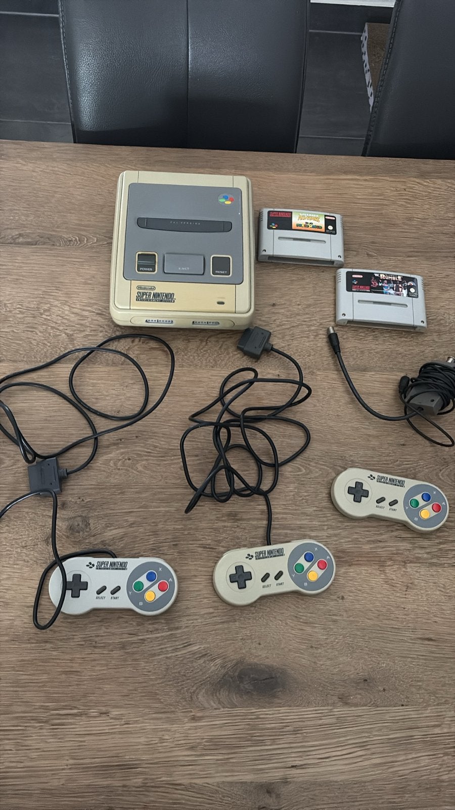 Super Nintendo SNES console met 2 controllers en games, Spelcomputers en Games, Spelcomputers | Nintendo Super NES, Ophalen of Verzenden