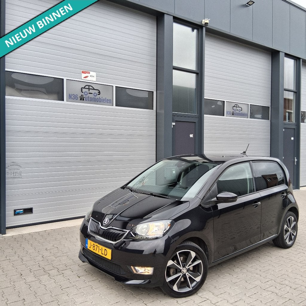 Skoda Citigo e-iV Style/Cruise C/DAB/DEALER OND/NAP, 37 €/maand, Zwart, 4 stoelen, Zwart