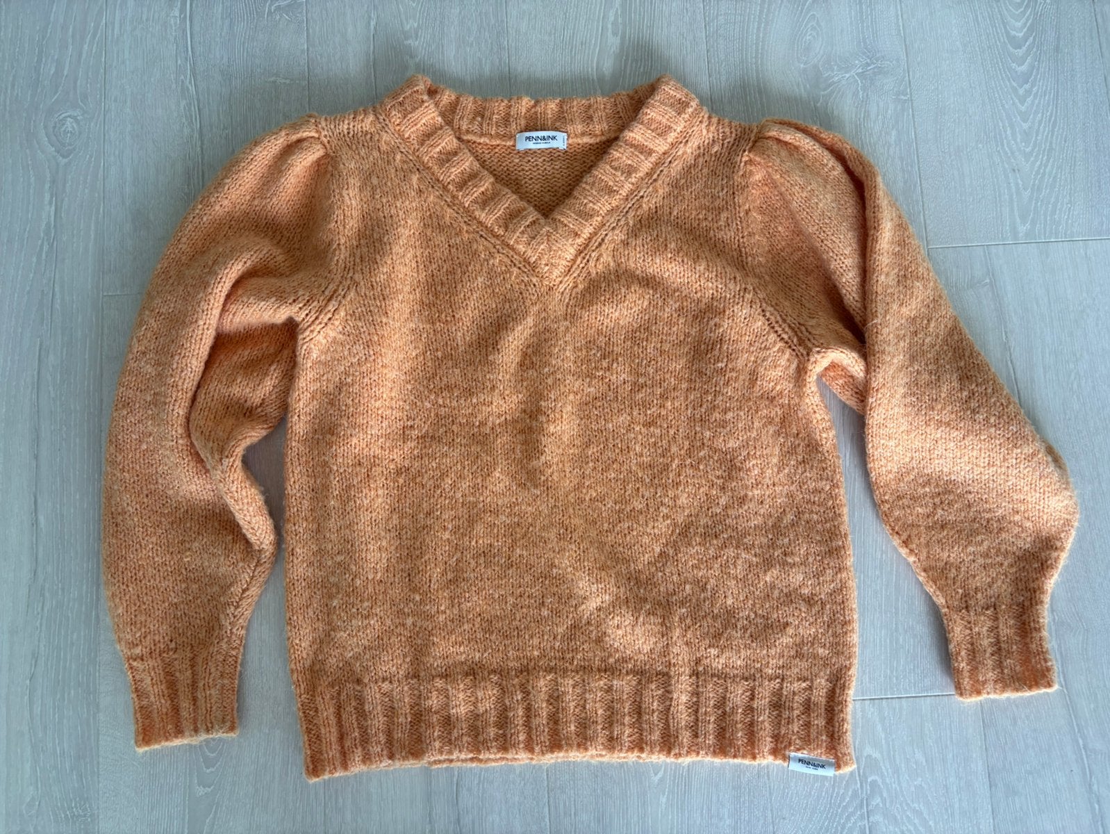 Penn & Ink Alpaca Wollen trui, Kleding | Dames, Truien en Vesten, Ophalen of Verzenden, Zo goed als nieuw, Maat 36 (S), Oranje