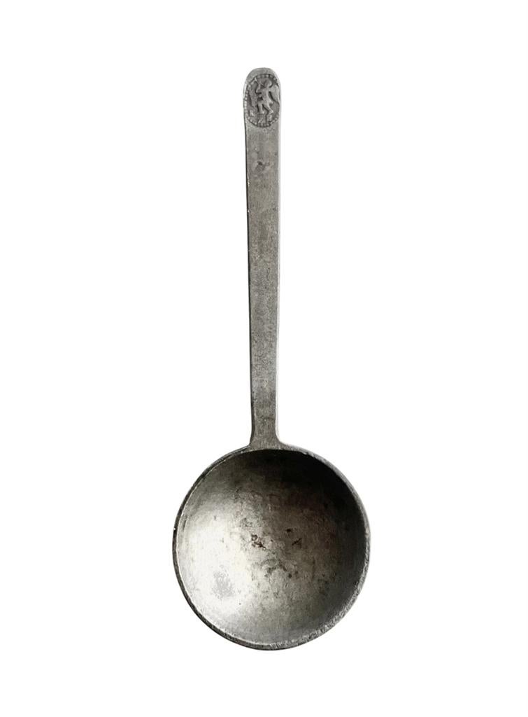 Pewter spoon met hallmark | tinnen lepel | lepel | antiek, Ophalen of Verzenden