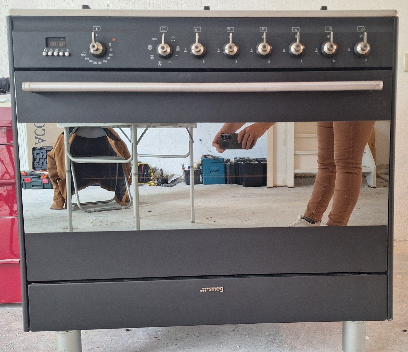 Smeg Fornuis met 6-pits Gasfornuis en Oven 90cm, Witgoed en Apparatuur, Fornuizen, Ophalen, Gebruikt, 60 cm of meer, Gas