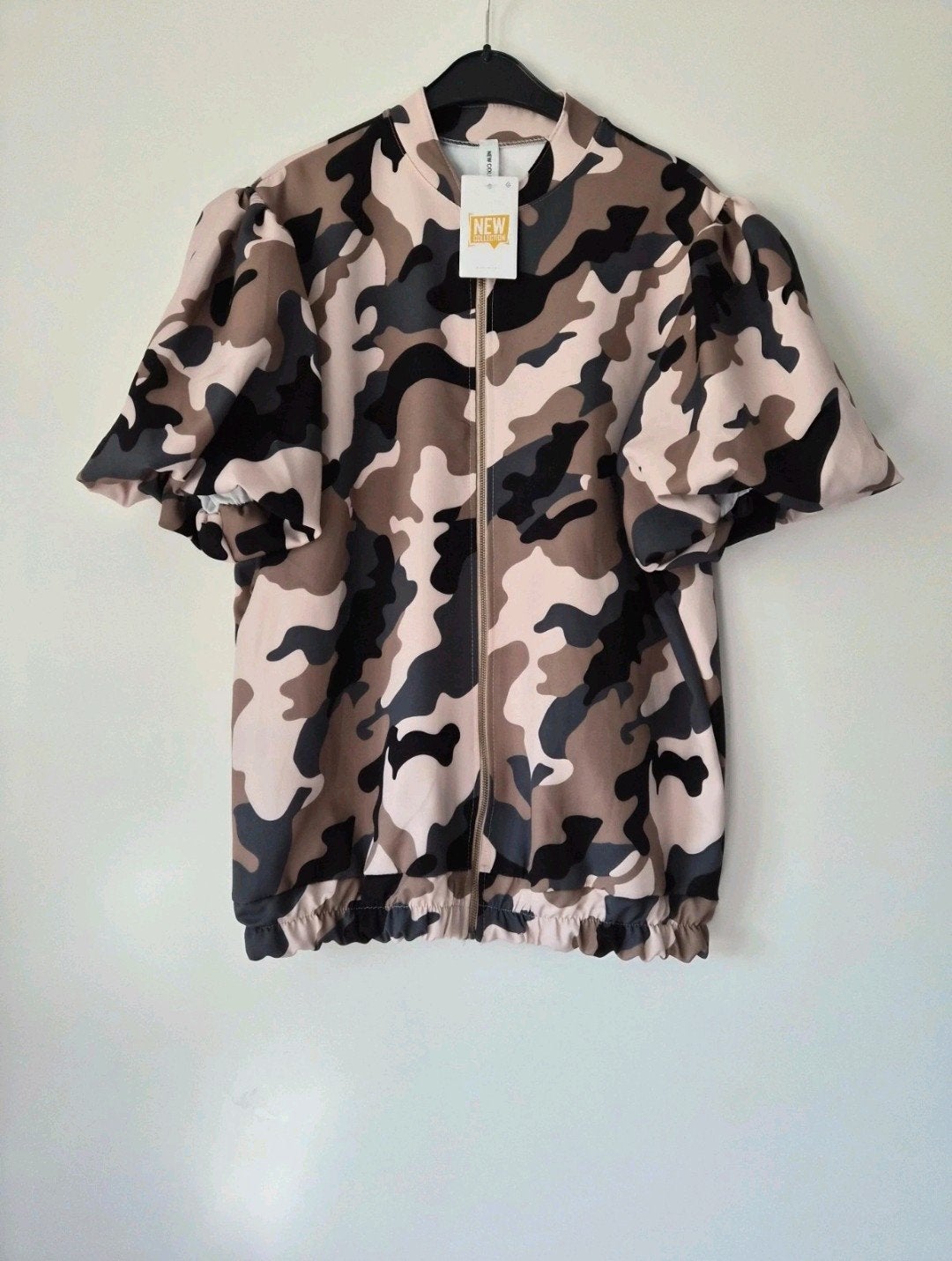 Nieuwe Camouflage Bomberjack met Plofmouw - Grijs, Maat 38/40 (M), Nieuw, Ophalen of Verzenden, Grijs